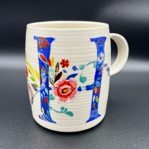 Anthropologie Starla M Halfmann H Initial Mug